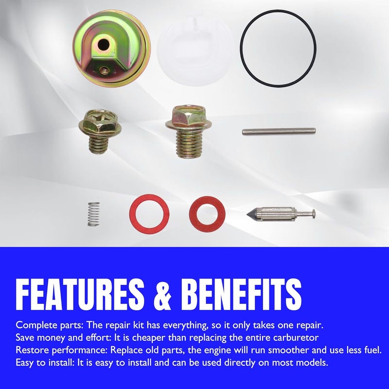 OXCANO Carburetor Kit for Most Carburetor Bowl Chamber Float Pin Gasket Seal Needle Carburetor Repair and Rebuild Accessories and Parts Electric Start Kit Compatible with GX240 GX270 GX340 GX390 - Image 2